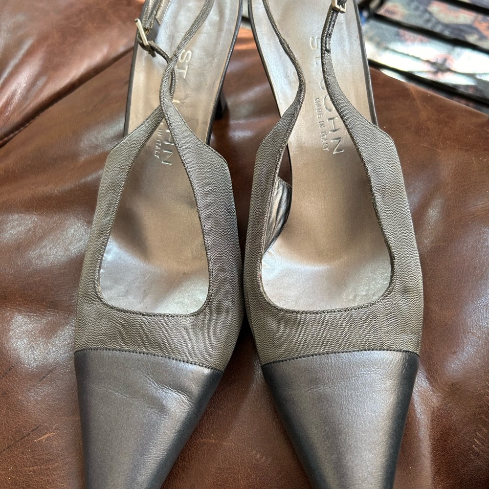 St. John stilettos slingbacks size 10 Italy